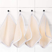 Tatuo 5 Pcs Exfoliating Face and Body Wash Cloths Towel, Beige | Weave Loofah Towel for Body Face, Dual-sided Exfoliating Scrub Massage Cloth, Shower Texture, 10.23x8.66 Inch