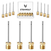 ETENWOLF 12 Pack Brass Ball Pump Needles, No Break Heavy Duty Needles | Air Pump Needles for Balls with Storage Case, Compatible with Hand Pump and Electric Pump, Stainless Steel Body