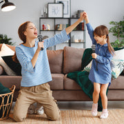 NUOBESTY Kids Pretend Microphone Toy Plastic Fake Microphone Prop Costume | For Birthday Party Favors Pretend Play Black