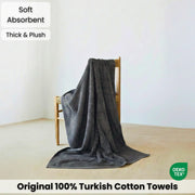 SALBAKOS Luxury 100% Turkish Cotton Bath Sheet 40x80 in (1-Piece, Gray) | Extra Large Jumbo Oversized Bathroom and Beach Towel, Super Soft Highly Absorbent Thick Premium Hotel Quality, Made in Turkey