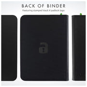 Vault X 9 Pocket Zip Trading Card Binder 360 Cards Exo-Tec (Black) | Holds 360 standard-size TCG cards in 20 side-loading 9-pocket pages. Padded, water-resistant Exo-Tec cover.