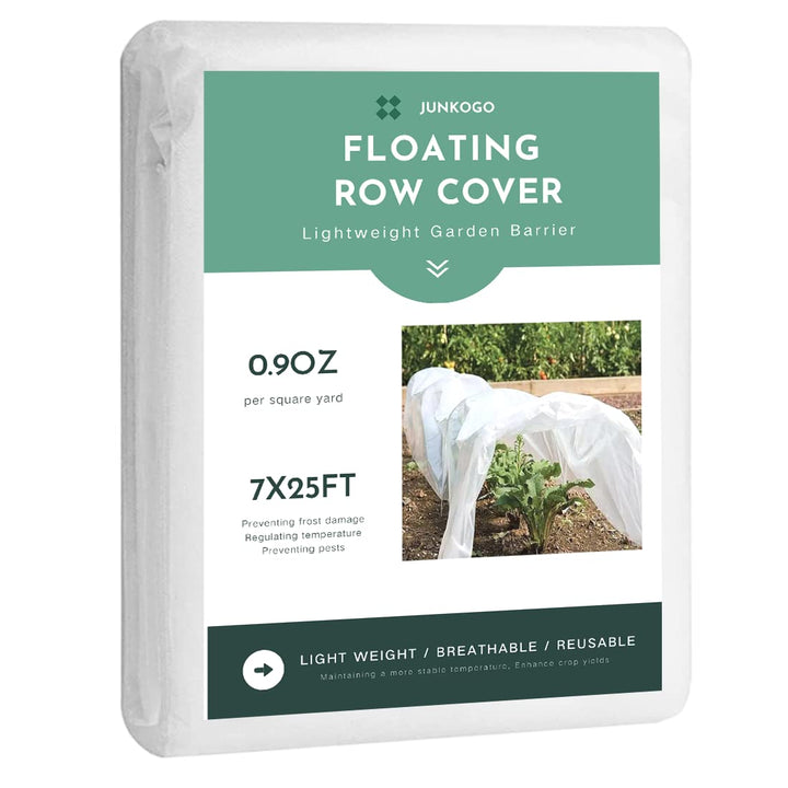 JUNKOGO Plant Freeze Protection Cover, 7x25 FT Floating Row Cover | Frost Cloth Winter Garden Blanket for Cold Weather and Shade, Perfect for Outdoor Vegetables, Trees, Greenhouse