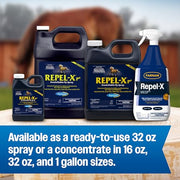 Farnam Repel-X Fly Spray for Horses, Ready To Use, 32 fl oz Spray | Ready-to-use fly spray for horses and dogs that kills and repels flies, mosquitoes, gnats and ticks.