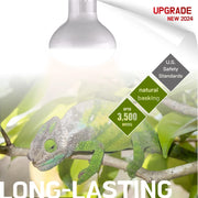 ReptiKing Reptile Heat Bulb Lamp, 2-Pack 100W Daylight Basking Spot, Bearded Dragon/Turtle/Lzard/Gecko Light Bulb, UVA Heat Lamp, Basking Light for Reptiles