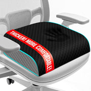 Seat Cushion, Office Chair Cushion, Chair Pad, Large, Black, Large | Memory Foam, Washable Cover, Non-slip Bottom, Portable Handle, for Office, Home and Car