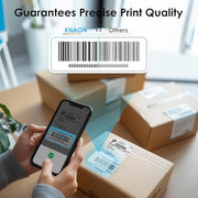 KNAON Bluetooth Thermal Shipping Label Printer, 4x6 Portable Thermal Address Label Printer for Small Business, Compatible with iPhone,Android,Windows,Mac–Works with Etsy Shopify USPS&More, White