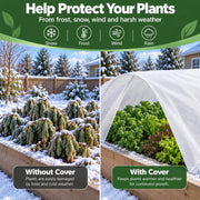 SPORTYOUTH Plant Covers Freeze Protection 10x50Ft Floating Row Cover 1.2Oz | Frost Cloth Winter Blankets for Cold Snow Outdoor Garden Plant Vegetables Trees Greenhouse Raised Beds Protection, White