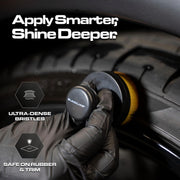 Blackline Tire Shine Applicator Brush - Soft Bristle, Mess-Free, with Stand | Soft-bristle applicator spreads tire dressing evenly, no streaks or sling. Works with gels, creams & liquids, includes stand
