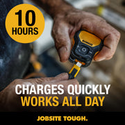 DEWALT Mini Wearable Bluetooth Speaker, Clip-On Jobsite Pro (Yellow) | Water-Resistant Portable Wireless Speaker (Non-Magnetic), Built-in Mic for Hands-Free Music/Calls, Bluetooth Speaker
