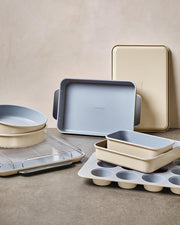 Caraway Non-Stick Ceramic-Coated 9"x13" Rectangle Pan | Naturally Slick Ceramic Coating, Non-Toxic, PTFE and PFOA Free, Perfect for Brownies, Lasagnas, and More, Cream