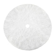 Konsait Plush Christmas Tree Skirt - Round Snow White Xmas Tree Mat Base Cover for Holiday Home Decorations,31Inch/78CM