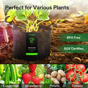 VIVOSUN 5-Pack 5 Gallon Plant Grow Bags Fabric Pots with Handles | 300G Thickened Nonwoven Fabric, Excellent Drainage, Healthy Root Growth, BPA-Free, Reusable