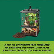 Zilla Jungle Mix Terrarium Substrate Bedding, 8 Quart | Supports healthy humidity, reptile dirt for tropical terrariums, organic blend, soft texture, easy maintenance