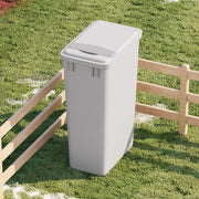 Dowell 50QT Wastebasket Trash Container, 13Gal, Plastic, Stackable, for Kitchen/Bathroom/Office,Tall Trash Can 22-3/8"H (Grey 4000 50 04)