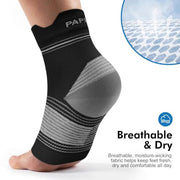 PAPLUS 6 Pairs Compression Socks Women & Men for Plantar Fasciitis Relief | Open Toe Ankle Brace with Arch & Ankle Support, Plantar Fasciitis Socks for Achilles Tendonitis Relief, Heel Pain & Swelling
