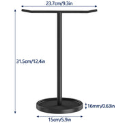 STWWO Hand Towel Holder | Stainless Steel Towel Holder Stand for Bathroom, Kitchen Countertop, T-Shaped Hand Towel Rack Stand, Black