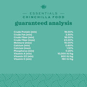 Oxbow Essentials Chinchilla Food, Made with Oxbow Alfalfa, Vitamin & Mineral Rich Food for Chinchillas, Small Animal Pet Pellets, Made in USA, High Fiber, 10 lb Bag