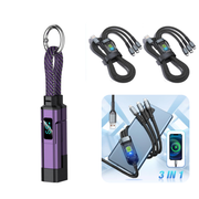 ⏳Limited-time 50% off⏰4-in-1 Digital Display Keychain Charging Cable🔋📱