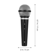 NUOBESTY Kids Pretend Microphone Toy Plastic Fake Microphone Prop Costume | For Birthday Party Favors Pretend Play Black