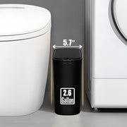 TIPGO Automatic Small Bathroom Trash Can with Lid, 2.6 Gallon, Black | Motion Sensor, Plastic, Touchless, Odor Control, Smart Garbage Can, Battery Operated, Manual Button, for Bedroom, Office,RV