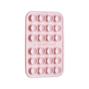 OCTOBUDDY Classic - Silicone Suction Phone Case Adhesive Mount, Chalk Pink | Hands-Free, Strong Grip Holder for Selfies and Videos - iPhone and Android Compatible - 2.25″ x 3.25″