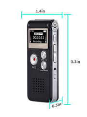 Digital Voice Recorder 16GB Voice Recorder with Playback for Lectures - USB Rechargeable Dictaphone Upgraded Small Tape Recorder Device