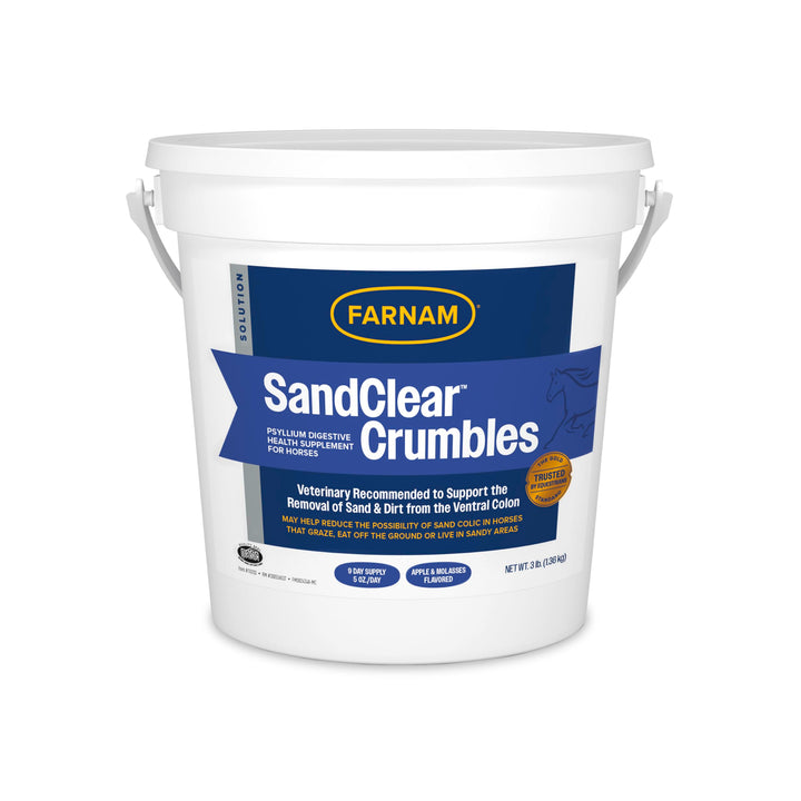 Farnam SandClear Crumbles, Psyllium Digestive Supplement, 9 Day Supply | Apple Flavor,Psyllium Digestive Health Supplement for Horses supports the removal of sand and dirt from the ventral colon