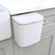 Glad Roomate Under Counter Waste Bin | Space Saving Small Trash Can for Kitchen Cabinet, Bathroom or Office | Dual Lid for Ease of Opening, 7 Liter, White