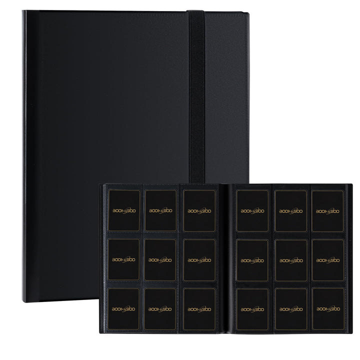 Card Binder 9 Pocket Storage 360 Card Binder,Trading Card Binder (Black) | Senior and Sturdy Side-Loading Album,Intended For YuGiOh,MTG, TCG,Game Cards & Baseball Card Binde