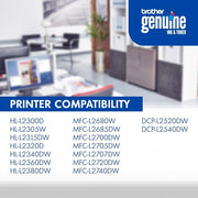 Brother Genuine High Yield TN660 Toner Cartridge, Replacement, Page Yield Up to 2600, Amazon Dash Replenishment, Black, 1 Pack