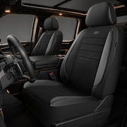 Skechers Air-Cooled Memory Foam Seat Covers,Mesh Thick Car Seat Covers,Piping Leather Car Seat Covers Front Seats,Airbag Compatible,Automotive Comfort Universal FitMost Cars,Vans,Truck,SUV,Black
