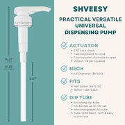 Gallon Pump Dispenser | for Plastic or Glass Bottles | Heavy-Duty Leak Proof for Commercial and Household Use | Pump for Gallon Jug | Non-BPA Plastic (Pack of 2)
