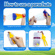 6Pcs Parachute Toy for Kids, Outdoor Toys Flying Parachute with Figures | Christmas Stocking Stuffers, Throwing, Children's Flying Toys, Top Indoor Hand Throw Soliders for 3-12 Year Old