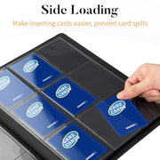 Heavy Duty Card Binder, Fabmaker 9 Pocket Trading Card Binder for 360 Cards | Sleek Side-Loading Card Album, Sturdy Card Collection Folder for Game Cards, Sport Cards, Black