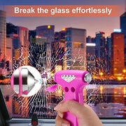 THINKWORK 3-in-1 Pink Car Safety Hammer Gift for Women, Family, Children | Auto Emergency Escape Hammer with Window Breaker and Seat Belt Cutter, Safety Emergency Car Escape Tool for Car Accidents
