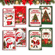 DIY Spiral Bound Christmas Gift Card Book, 5x7 Holiday Gift Booklet,4 Pack | 10 Themed Pages,Spiral Binding,Add Cards,Coupons,Write-In Notes,Festive Christmas Holiday Designs,Greeting Card Book