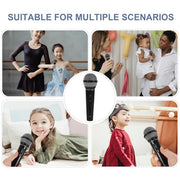 NUOBESTY Kids Pretend Microphone Toy Plastic Fake Microphone Prop Costume | For Birthday Party Favors Pretend Play Black