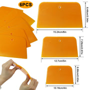 Wulitaotao Body Filler Spreaders, 6PCS Plastic Spreader,4, 5, 6 Inch | Body Filler Spreaders Plastic Tools for Applying Fillers, Putties, Glazes, Caulks and Paint