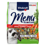 Vitakraft Menu Rabbit Food 5 lb. | Nutrient-Rich Pellet Blend, Fiber-Focused Formula, Daily Diet, Resealable Bag, 5 lb Pack