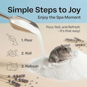 Sukh Hamster Sand Bath - White Fine Silica Sand, Hamster Hides & Cleaning | Dust Free Sand Bath for Hamster, Guinea Pig, Chinchilla, Gerbil, Syrian Mice, Small Pet Cage Bedding Accessories,14oz