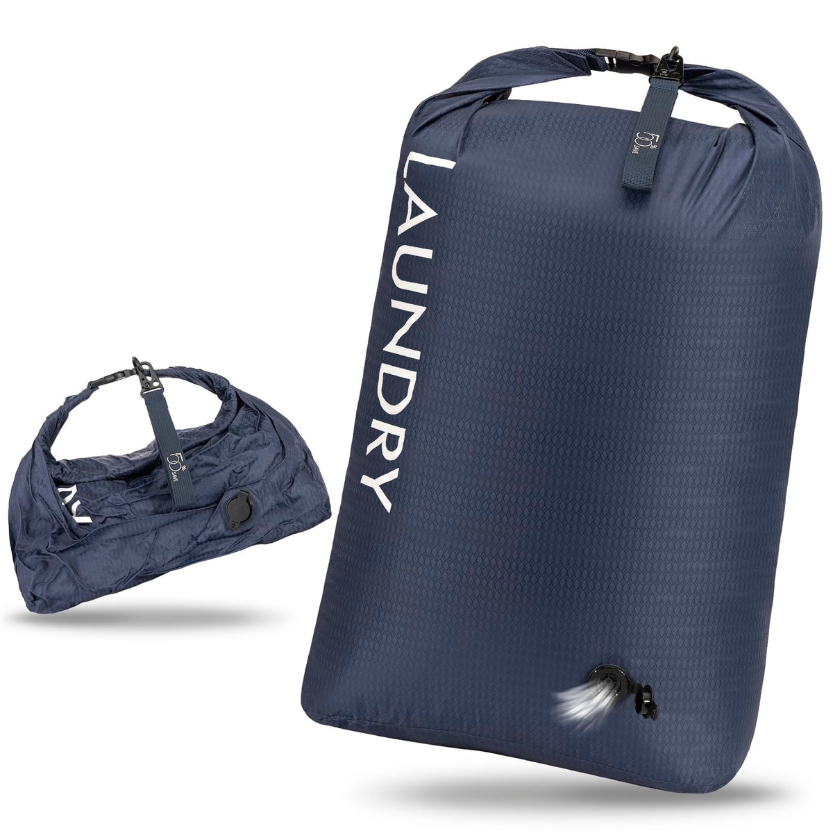 CANBOX Travel Laundry Bag, Waterproof Compression Storage for Dirty Clothes | Wet/Dry Space-Saving Laundry Storage Organizer, Smell Proof Storage Bag for Clothing, Swimming, Yoga, Gym, Camping,L