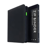 Vault X 9 Pocket Zip Trading Card Binder 360 Cards Exo-Tec (Black) | Holds 360 standard-size TCG cards in 20 side-loading 9-pocket pages. Padded, water-resistant Exo-Tec cover.