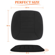 kingphenix Memory Foam Car Seat Cushion for Driver and Office Chair Comfort | 1.2-Inch-Thick Memory Foam Seat Pad, Soft, Breathable Fabric, Non-Slip Silicone Bottom for Long Drives and Office Use, Black