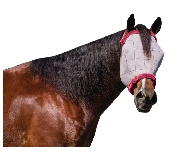 Farnam SuperMask II Horse Fly Mask Without Ears For Eyes, Regular Size | Bug mask for mosquitoes, gnats & flies, for extended coverage, protects eyes from insects and debris, adjustable throat latch