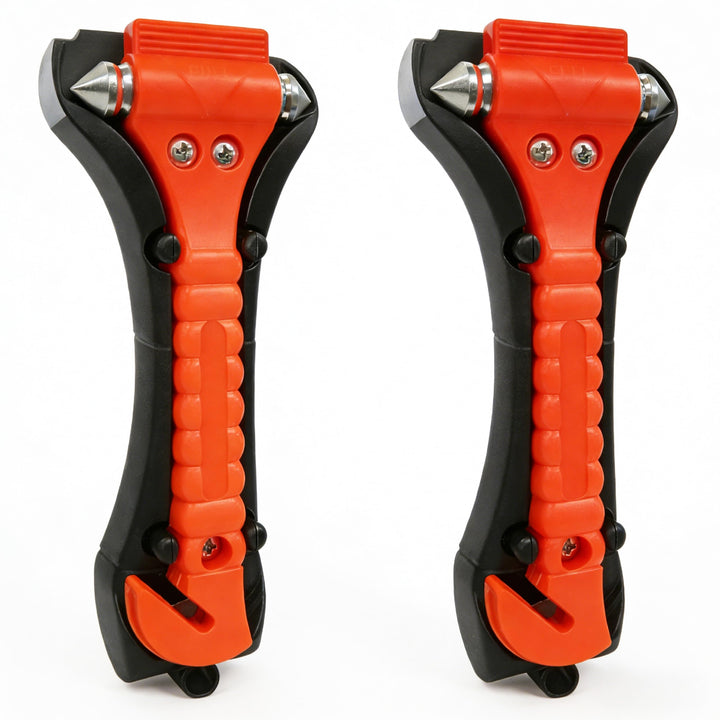 BFXM Car Window Breaker Hammer and Seat Belt Cutter 2-in-1, 2 Packs | Emergency Escape Tool, Safety Glass Breaker, Automotive Safety Essentials And Car Accessories
