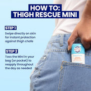 Megababe Thigh Rescue Anti-Chafe Stick Mini | Travel size, great for on-the-go | Prevents skin chafe & irritation | Thighs, arms, bra-lines & more