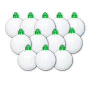 Treemendous Ornament Decorator Refill Kit - 12 White Plastic Ball Ornaments | 3-Inch Diameter, DIY Crafting, Paintable Spheres, Ages 3 and Up, Storage Box Included