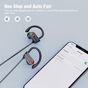 Boean Bluetooth Headphones, Wireless Headphones with AI Music Generation | 16 Hours Playtime Wireless Earbuds with Bluetooth 5.3 HD Stereo Sound, IPX7 Waterproof Running Headphones for Workout Sports