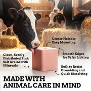 Himalayan Secrets Compressed Salt Lick for Livestock & Wildlife, 11 lb | 100% pure natural feed salt block | 84 trace minerals and elements | for horses, cattle, deer, goats and sheep and more