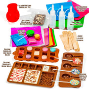GirlZone Little Choco Delights Maker Kit, Chocolate Making Kit for Kids, Over 100 Pieces with Candy Bar Molds, Lolly Sticks & Wrappers, Toys for Playdates, Creative Activities & Gifting from Aged 8+